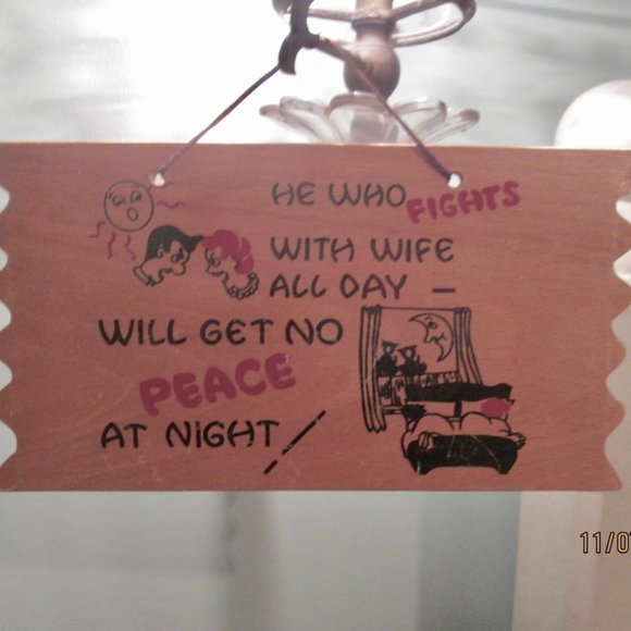 Vintage Marriage Funny Sign Wall Sign Small - Picture 1 of 2